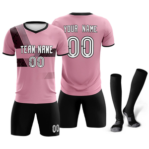 Maillot de football personnalisé violet à manches courtes, col en V, impression sublimée, polyester anti-humidité, unisexe, vêtements de sport pour adultes - Product Image 2