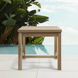Eco-friendly teak <b>wood</b> <b>table</b> for indoor or outdoor use, minimalist style for dining room or outdoor restaurant - Product Image 6