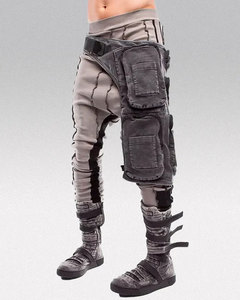 Techwear กางเกงคาร์โก้ผู้ชาย, กางเกงฮาราจูกุฮิปฮอปสตรีทแวร์กางเกงวอร์มเอวยางยืดกางเกงเทคโนโลยีไซเบอร์พังค์ - Product Image 2