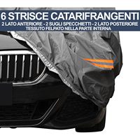 Housse de voiture imperméable Lupex Shop, sur mesure pour berlines, taille XXL 570 cm, Grigio/Arsenzo, tissu PEVA, doublure en polaire