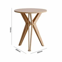 Nouvelle conception de table basse ronde pliable en bois minimaliste et écologique, sans assemblage par vis