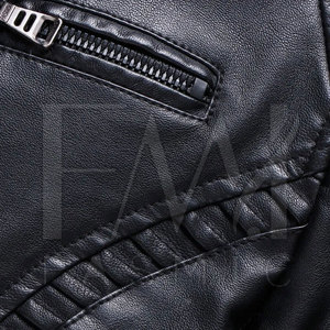เสื้อแจ็กเก็ตหนังแคนวาสสไตล์ตามความต้องการของลูกค้า - Product Image 6