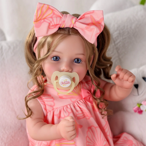 ベイビサイド ダラ 20インチ 笑顔のリボーンドール 幼児 女の子 ミニ ソフトクロスボディ 本物そっくりの赤ちゃん人形 柔らかいおもちゃ 感情の慰めのためのギフト - Product Image 2