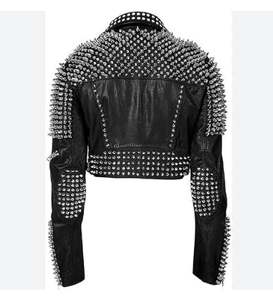 Chaqueta acolchada larga de imitación de PU de cuero auténtico, ropa cálida de invierno, relleno de algodón, acabado transpirable, acepta los requisitos del cliente - Product Image 3