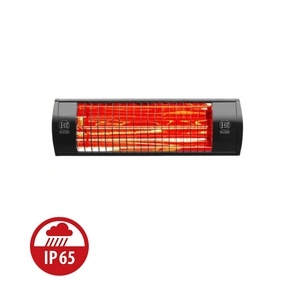 ELCON EIR-RC-2000 Chauffage infrarouge halogène à ondes courtes télécommandé 2000W IP65 Étanche Plafond Aluminium Noir Lampe simple - Product Image 1