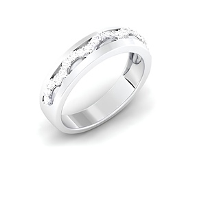 แหวนเพชรหรูสำหรับผู้หญิง VDS Premium ทองคำแท้ 18K และทองคำขาว ประดับเพชรทรงกลมเจียระไนแบบบริลเลียนท์ เพชรธรรมชาติ ได้รับการรับรองจาก IGI น้ำหนัก 6.2 กรัม - Product Image 3