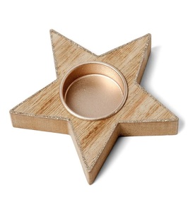 Juego de candelabros de madera de Acacia antigua, candelabro votivo de madera tallado a mano para decoración del hogar, barras de Navidad y Año Nuevo - Product Image 1