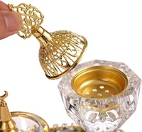 Porte-parfum attrayant de style royal Design élégant Parfait pour la décoration intérieure Méditation Aromathérapie et cadeaux spéciaux