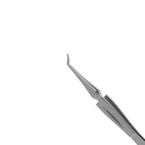 Micro Scleral Plug Forceps Curved con mango de acción en X Herramienta quirúrgica de acero inoxidable para oftalmología y procedimientos ENT - Product Image 3