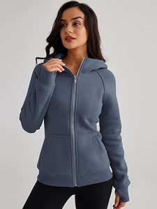 Venta caliente 2023 personalizado poliéster Snaggle Mujer con capucha polar cremallera completa manga larga Streetwear sudadera precio al por mayor - Product Image 3