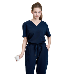 VN FACTORY stretch <b>scrub</b> uniform nursing sets medical blouse dental nurse uniform high waist women hospital <b>clothes</b> Free sample - Product Image 1