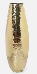 Modern <b>Gold</b> Hammered Decorative Metal Flower <b>Vase</b> for Home Interior and Exterior <b>Floor</b> & Table Decorate Best Selling Flower <b>Vase</b> - Product Image 5