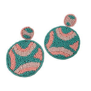 Pendientes Navideños Hechos a Mano con Diseño de Hojas con Cuentas, Joyería Festiva para Mujer, Regalo de Invierno, Estilo Étnico - Product Image 4