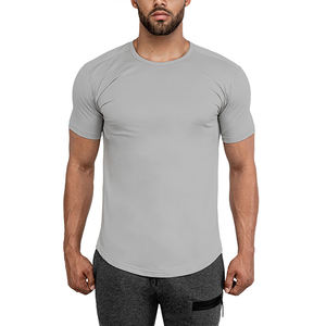 Camiseta de punto de secado rápido con logo personalizado al por mayor para hombre, estilo casual urbano, suministro de fábrica - Product Image 2