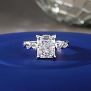 Jeulia Classic Twist Engagement <b>Ring</b>-Crushed <b>Ice</b> Cut Rose Gold Plated Sterling Silver - Product Image 5