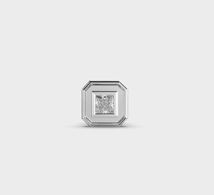 Luxury Princess Cut Diamond <b>Stud</b> <b>Earrings</b> Solid 925 Sterling Silver Octagon Bezel Setting IGI Certified Anniversary Gift <b>Men</b> - Product Image 1