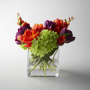 VCB0006A - Porte-bougie/vase en verre transparent pour tous les jours, design minimaliste carré de 6 côtés - Product Image 3