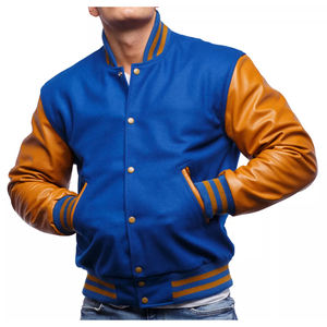 Fabricante personalizado de alta calidad bordado de cuero mangas Letterman Varsity chaquetas para hombres Letterman Varsity chaqueta - Product Image 2