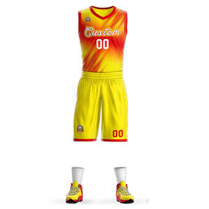 Uniforme de baloncesto estampado transpirable de secado rápido hecho a medida cómodo uniforme de baloncesto Unisex Bsci 100% poliéster ropa deportiva - Product Image 5