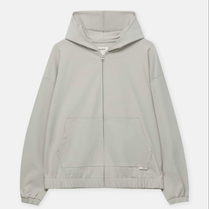 Sudadera con capucha y cremallera unisex de alta calidad, forro polar de algodón 100% con logotipo bordado, ropa personalizada al por mayor para uso de invierno de los hombres - Product Image 1