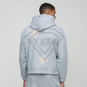 La mejor calidad, gran oferta, nuevo estilo, Sudadera con capucha desgastada para hombre, diseño adecuado de fábrica, Sudadera con capucha desgastada mezclada de algodón básico de alta demanda - Product Image 2