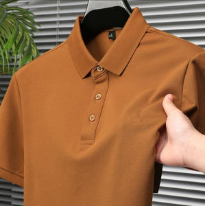 Camiseta de golf de punto de LICRA de poliéster personalizada para hombre, nuevo diseño ajustado con logotipo de secado rápido y bordado, estilo informal inteligente - Product Image 1