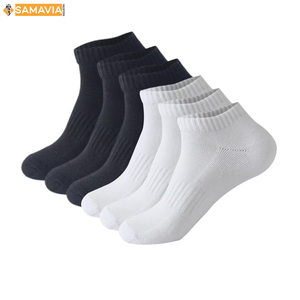 Chaussettes pour femmes à motif rayé respirant, longueur mi-mollet, style chaussettes de Noël en tricot de luxe, vente chaude - Product Image 5
