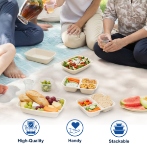 Contenitori per la preparazione dei pasti 3H da 12 oz riutilizzabili [150 set] Contenitori per alimenti da asporto con coperchi - Senza BPA, adatti a microonde/lavastoviglie/congelatore - Product Image 5