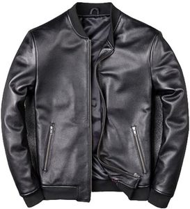 Fashion Genuine Leather <b>Jacket</b> Mens <b>Vintage</b> Distressed Cowhide Biker Quilted Shoulders Motorcycle Rider Slim <b>jacket</b> for men - Product Image 3