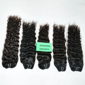 100% paquetes naturales alineados con cutícula sin procesar proveedor de cabello máquina de color de onda virgen cabello humano indio rizado de doble trama - Product Image 3