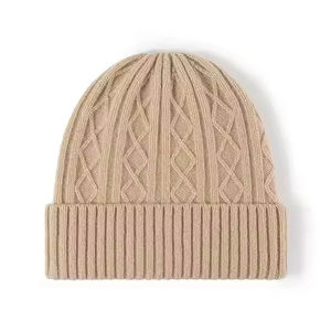 OEM Winter Warm Fashion Image Style Custom Beanie Caps-100% <b>Acrylic</b> Unisex Adult Adjustable Travel Ready Embossed 3D Embroidery - Product Image 1