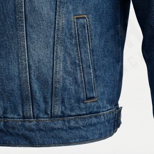 Veste en jean pour femmes, perles de perles sur le devant, boutons, manches longues, chic, féminin, look décontracté, élégant, veste de mode de rue, couleur personnalisée - Product Image 5