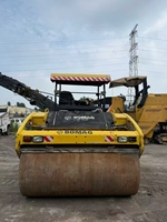 Rouleau compresseur vibrant d'occasion Bomag 13 tonnes à double cylindre et double tambour, certifié CE EPA EURO 5, compresseur d'asphalte tandem d'origine BOMAG à vendre
