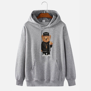 Sweats à capuche de sérigraphie personnalisés pour hommes Sweat à capuche de sérigraphie à manches longues Sweat à capuche de sérigraphie couleur blanche personnalisé - Product Image 4
