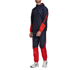 Vêtements de pluie à fermeture éclair à la mode OEM costume coupe-vent extérieur 2 pièces ensemble de survêtement à fermeture éclair pour hommes - Product Image 1