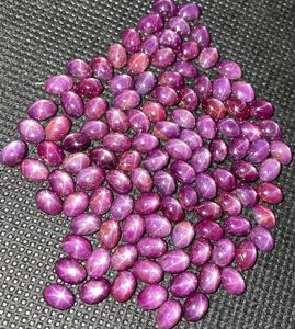 พลอยทับทิมรูปดาวผสมอัญมณีหลวมขนาด5ถึง10มม. สีแดงทับทิมดาว6ดวงอัญมณีหลวมสำหรับการทำเครื่องประดับ - Product Image 4