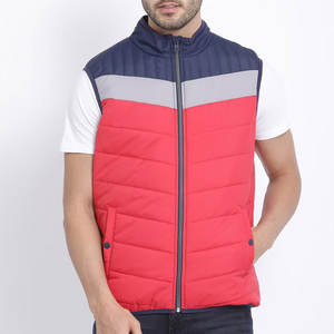 Venta al por mayor de los hombres de invierno Puffer chaleco sólido al aire libre grueso burbuja chaleco logotipo personalizado cálido Puffer Chaleco de los hombres - Product Image 1