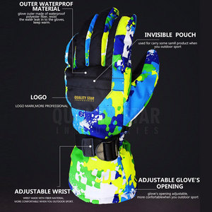 Good Quality Snowboard Gloves Wholesale Custom Made Winter Warm Thickened Warm Waterproof Men <b>Ski</b> Gloves - Product Image 4