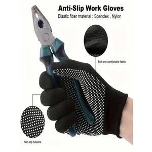 2024 alta calidad 8oz taladro PVC punteado guantes de punto XL tamaño algodón forrado protección personalizada función anticorte precio más bajo - Product Image 4