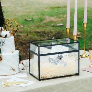 Square Clear Glass <b>Tissue</b> Box Cover -Dainty Cube <b>Tissue</b> Box Holder, Gorgeous <b>Gold</b> Facial <b>Tissue</b> Holder for Dresser Bathroom - Product Image 5