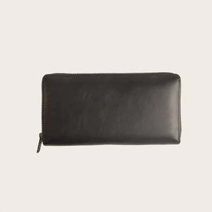 Portefeuille fin en cuir véritable pour homme avec doublure rayée, fermeture pliante, porte-cartes, design minimaliste de petite taille - Product Image 1
