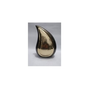Urne funéraire en aluminium de style Art déco européen de qualité supérieure, vase de table, fabrication artisanale indienne, glaçure mate personnalisée - Product Image 1