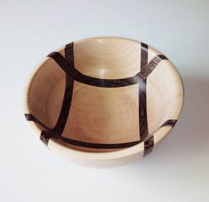 Bois d'acacia décoratif rustique et résine ustensiles de cuisine faits à la main vaisselle fête bol à salade - Product Image 3