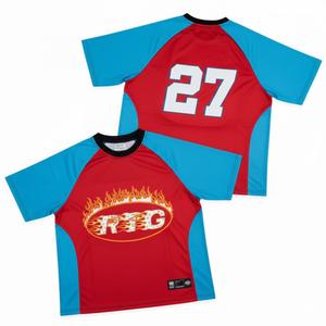 Tontons Custom Breathable Mesh Short Sleeve Sports Jersey Soft Fit Custom Printed Oversized American Football <b>Fans</b> Tshirts - Product Image 2