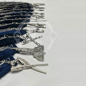 Elegant Custom Embroidered Sew-On Chain <b>Collar</b> Premium Material Durable Finish Comfortable Fit Design Formal Accessory Uniform - Product Image 5