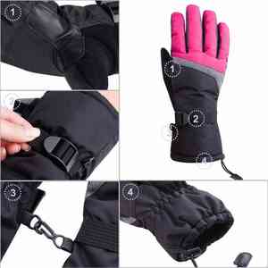 Gants en cuir d'hiver vintage écran tactile thermique respirant à la mode pour les scènes extérieures cyclisme voyage décontracté usage quotidien - Product Image 5