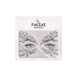 Silver <strong>Face</strong> <strong>Gem</strong> | Holographic Rhinestone <strong>Face</strong> Stickers | <strong>Festival</strong> &amp; Party <strong>Face</strong> Decor Wholesale . - Product Image 1