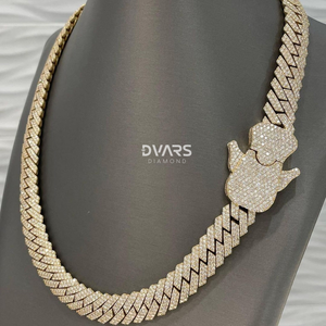 Cadena Cubana de Moissanita Real VVS de 15 mm, Plata 925, Chapada en Oro de 18K, Estilo Hip Hop de Lujo para Hombre, Regalo de Compromiso Perfecto - Product Image 2