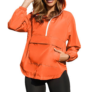 Veste coupe-vent tricotée personnalisée pour femme avec demi-fermeture éclair, design coloré élégant, légère, séchage rapide et écologique - Product Image 5