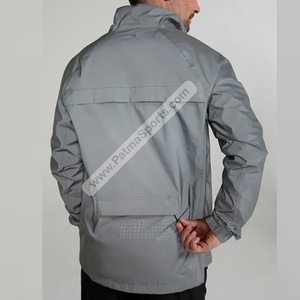 Custom Nylon Windbreaker <b>Jackets</b> with Reflective Embroidery Personalized Hooded Collar for Winter Price - Product Image 3
